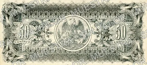 50 centavos, Estado de Durango (M1510), M1510a 50c Estado de Durango, reverso