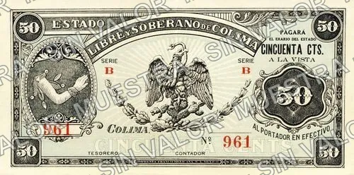50 centavos, Estado Libre y Soberano (M1215), anverso