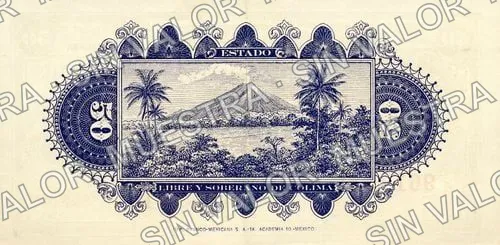 50 centavos, Estado Libre y Soberano (M1215), reverso