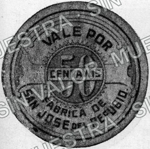 50 centavos, Fábrica de San José del Refugio (M2716), anverso