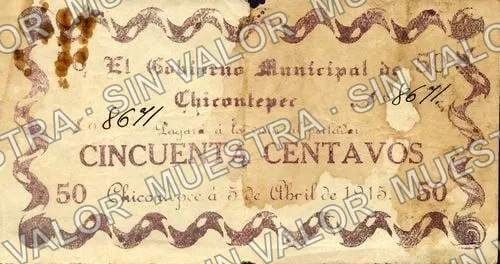 50 centavos, Gobierno Municipal (M3983), anverso