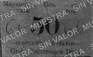 50 centavos, Gral. Encarnación Díaz, Mayanalán (M1952), M1952 50c Gral. Encarnación Díaz, Mayanalán, anverso