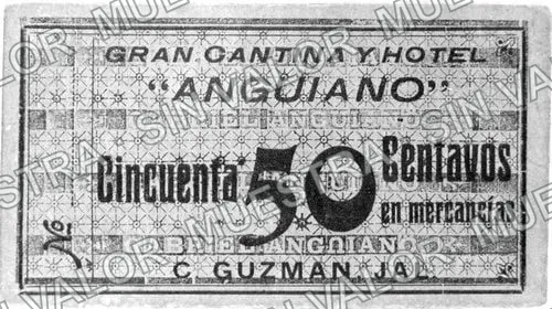 50 centavos, Gran Cantina y Hotel "Anguiano" (M2450), anverso