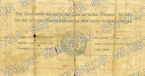 50 centavos, Guanajuato Development Company (M1766), M1766 50c Guanajuato Development Company, reverso