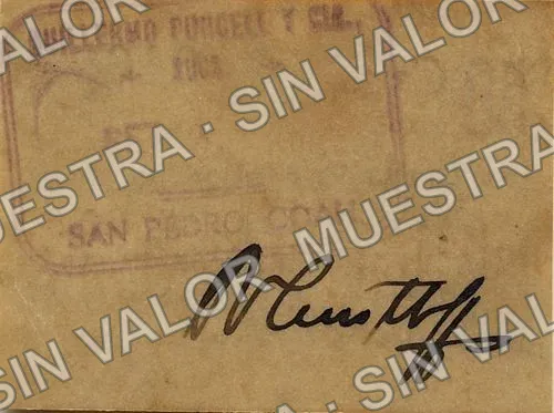50 centavos, Guillermo Purcell y Cía. Sucs (M1154), reverso