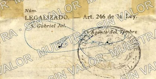 50 centavos, Hacienda de Apulco (M2600), reverso