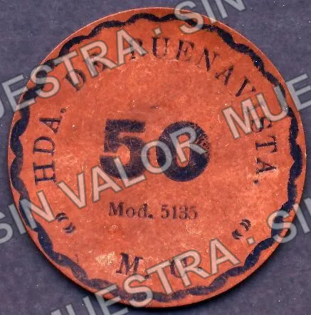 50 centavos, Hacienda de Buenavista (M2538), anverso