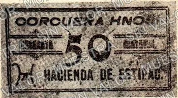 50 centavos, Hacienda de Estipac (M2769), M2769 50c Hacienda de Estipac, anverso