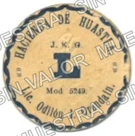 50 centavos, Hacienda de Huastla (M2685), reverso