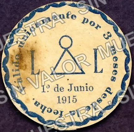50 centavos, Hacienda de Huejotitan (M2532), M2532 50c Hacienda de Huejotitan, reverso