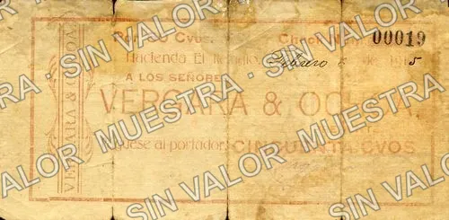 50 centavos, Hacienda El Refugio (M2730), anverso