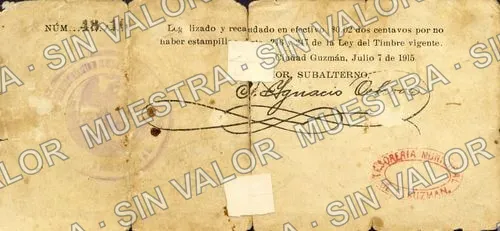 50 centavos, Hacienda El Rincón (M2779), reverso