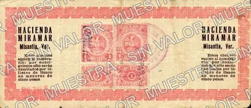 50 centavos, Hacienda Miramar (M4045), reverso