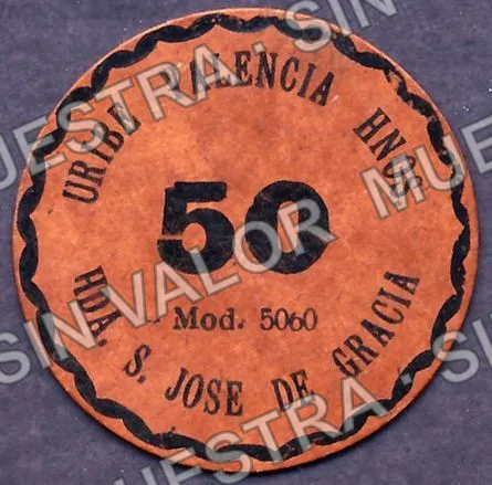 50 centavos, Hacienda San José de Gracia (M2713), anverso