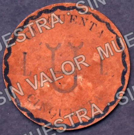 50 centavos, Hacienda San José de Gracia (M2713), reverso