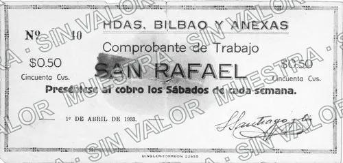 50 centavos, Hdas. Bilbao y Anexas (M4277), M4277 50c Hdas. Bilbao y Anexas, anverso
