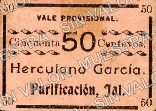 50 centavos, Herculano García (M2588), M2588 50c Herculano García, anverso