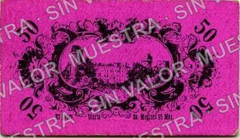 50 centavos, Iturbide (M1682), M1682 50c Iturbide, reverso