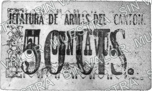 50 centavos, Jefatura de Armas del Cantón (M3953), anverso