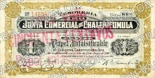 50 centavos, Junta Comercial de Chalchicomula (M3569), anverso (M3569b 50c Junta Comercial de Chalchicomula)