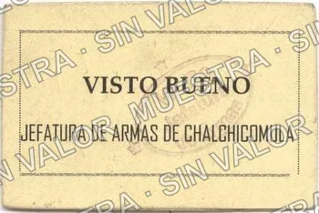 50 centavos, Junta Comercial de Chalchicomula (M3574), reverso
