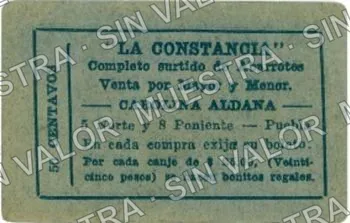 50 centavos, La Constancia (M3600), anverso