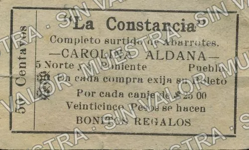 50 centavos, La Constancia (M3600), anverso (M3600 50c La Constancia)