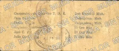 50 centavos, Las Dos Estrellas (M4394), reverso