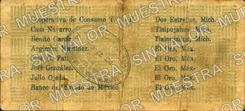 50 centavos, Las Dos Estrellas (M4397), M4397 50c Las Dos Estrellas, reverso