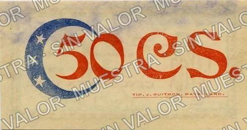 50 centavos (M2963), reverso