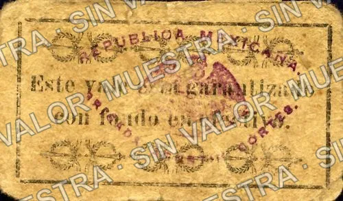 50 centavos, Municipalid de Chietla (M3536), reverso
