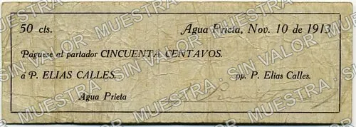 50 centavos, Plutarco Elías Calles (M3832), anverso