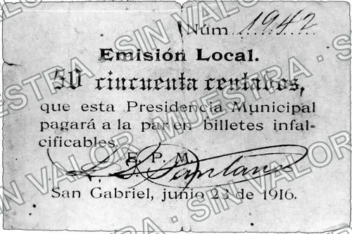50 centavos, Presidencia Municipal (M2338), anverso