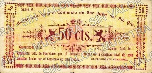 50 centavos, Presidencia Municipal (M3642), anverso