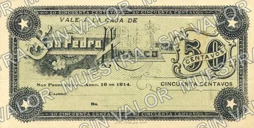 50 centavos, San Pedro Analco (M2618), anverso