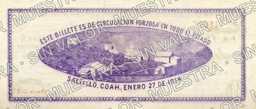 50 centavos, Tesorería de la Federación (M1087), reverso