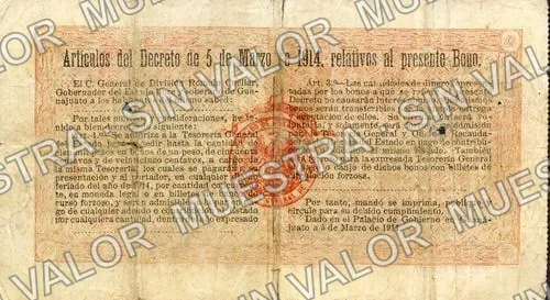50 centavos, Tesorería General (M1652), reverso