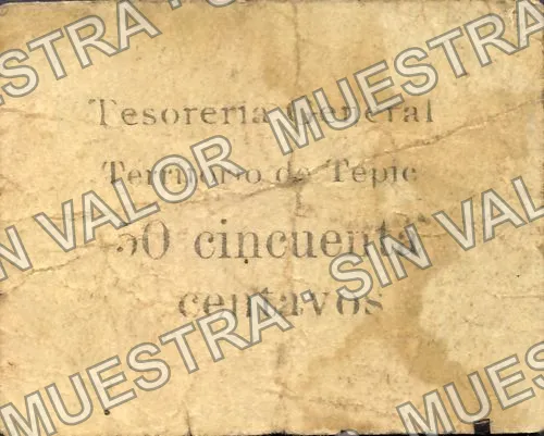 50 centavos, Tesorería General (M3287), M3287 50c Tesorería General, anverso