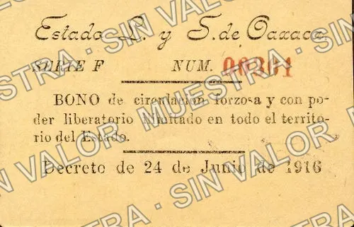 50 centavos, Tlaxiaco (M3385), M3385a 50c Tlaxiaco, anverso