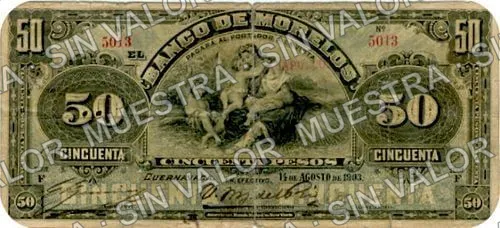 50 pesos, b $50 stamped 'ACAPULCO' (M420), anverso
