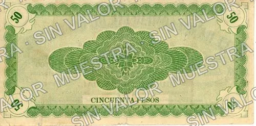 50 pesos, Banco Comercial de Occidente (M4310), reverso