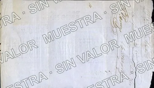 50 pesos, Ejército Nacional (M33), M33 $50 Ejército Nacional, reverso