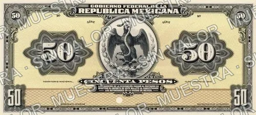 50 pesos, Gobierno Federal (M1272), M1272a $50 Gobierno Federal, anverso