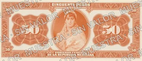 50 pesos, Gobierno Federal (M1272), M1272a $50 Gobierno Federal, reverso