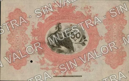 50 pesos, J. Crasemann y Cía (M784), reverso (M784 $50 J. Crasemann y Cía)