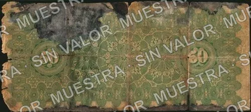 50 pesos, O. Molina (M795), M795 $50 O. Molina, reverso