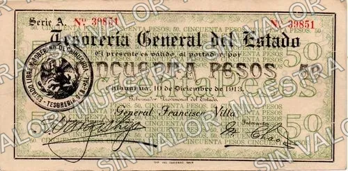 50 pesos, sábanas (M909), M909c $50 sábanas, anverso