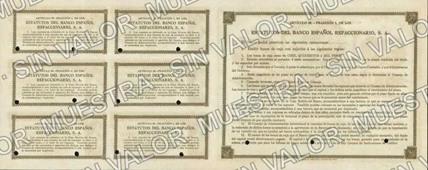 500 pesos, Banco Español Refaccionario (M454), reverso