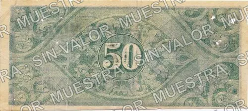 6 centavos, Cedral Mines (M680), M680 6c Cedral Mines, reverso