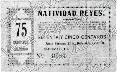 75 centavos, Natividad Reyes (M969), M969 75c Natividad Reyes, anverso
